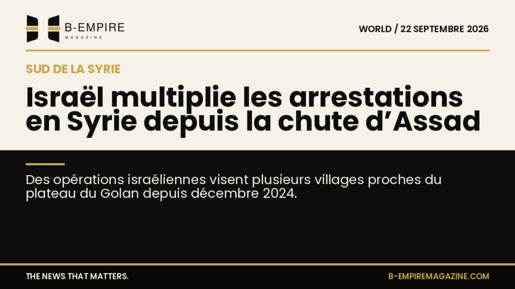 Carte stylisée montrant la frontière entre le sud de la Syrie et le plateau du Golan avec des zones marquées en papier et noir
