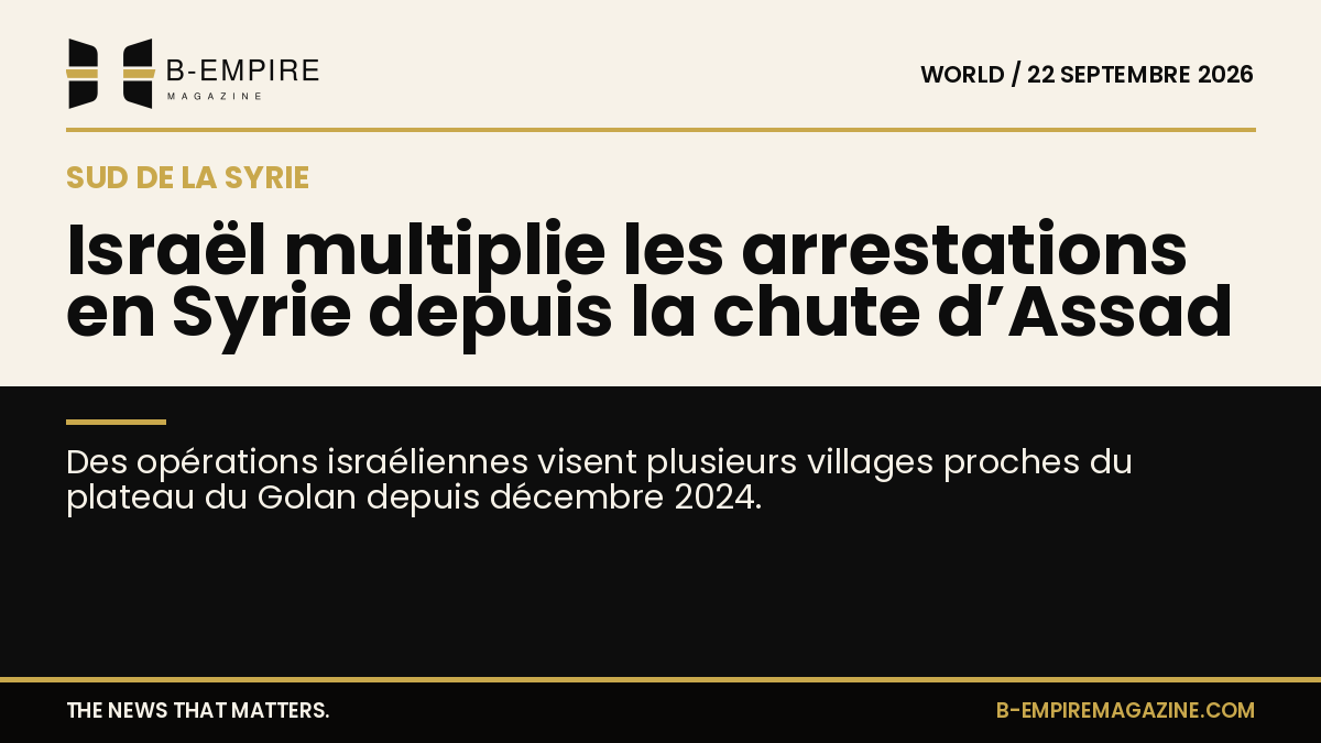 Carte stylisée montrant la frontière entre le sud de la Syrie et le plateau du Golan avec des zones marquées en papier et noir