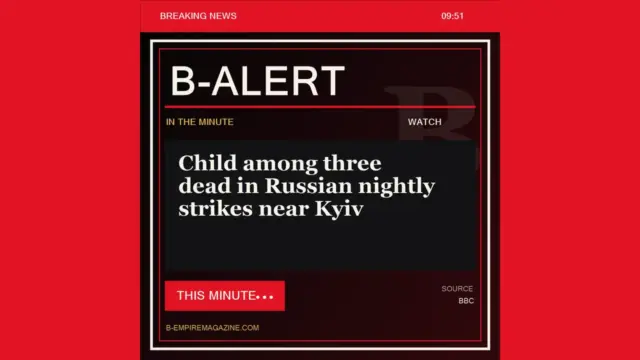 Child among three dead in Russian nightly strikes near Kyiv - B-Alert