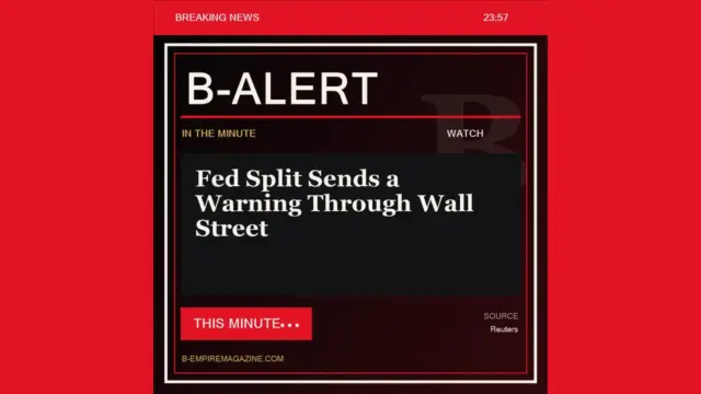 Fed Split Sends a Warning Through Wall Street - B-Alert