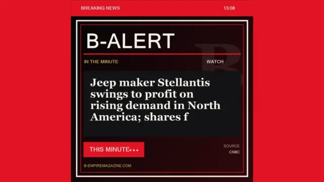Jeep maker Stellantis swings to profit on rising demand in North America; shares f - B-Alert