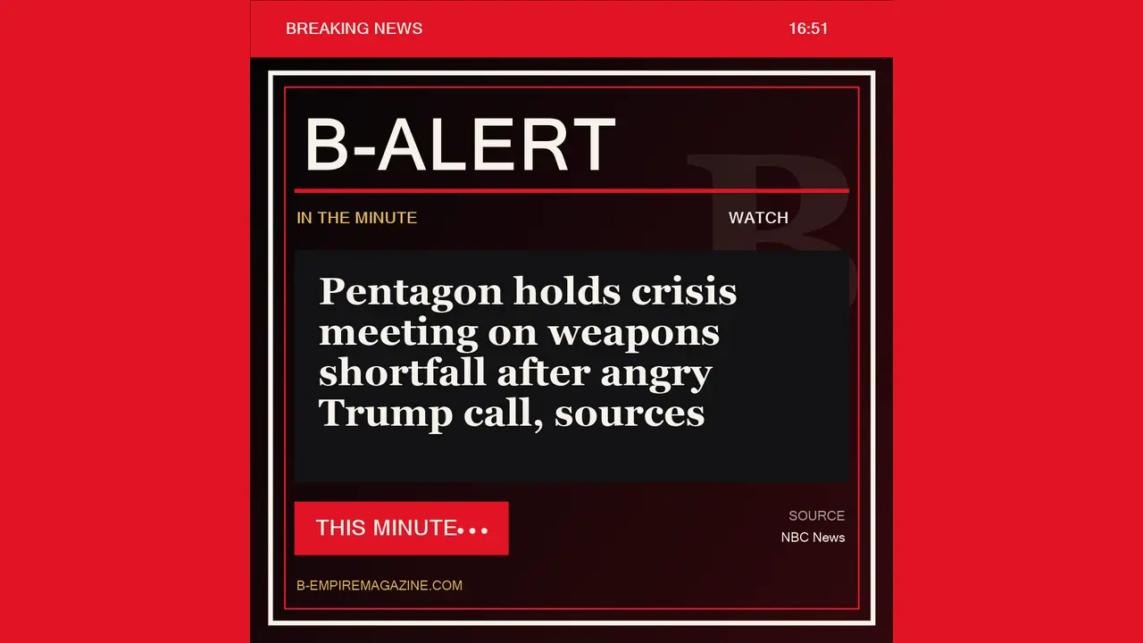 Pentagon holds crisis meeting on weapons shortfall after angry Trump call, sources - B-Alert