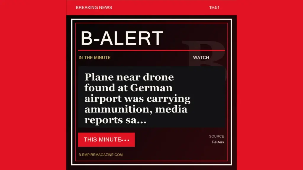 Plane near drone found at German airport was carrying ammunition, media reports sa - B-Alert