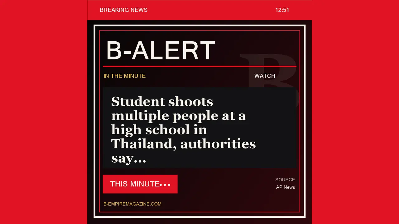 Student shoots multiple people at a high school in Thailand, authorities say - B-Alert