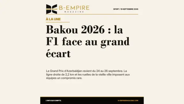 Bakou 2026 : la F1 face au grand écart