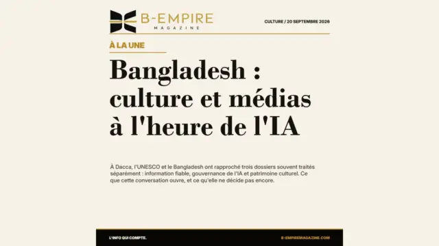 Bangladesh : culture et médias à l'heure de l'IA