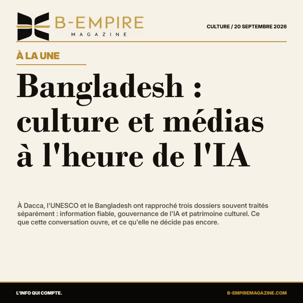 Bangladesh : culture et médias à l'heure de l'IA