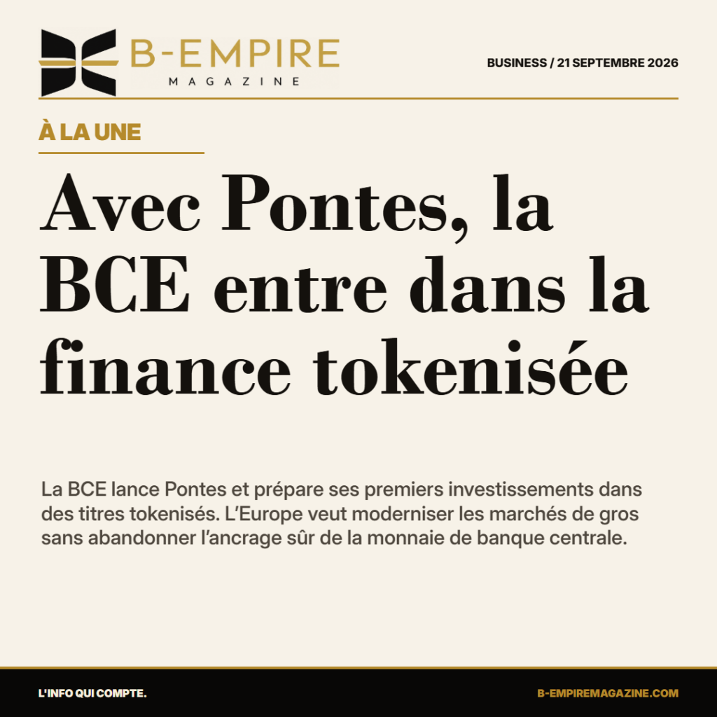 Avec Pontes, la BCE passe de l’observation à l’usage de la finance tokenisée