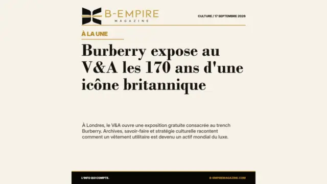 Burberry expose au V&A les 170 ans d'une icône britannique