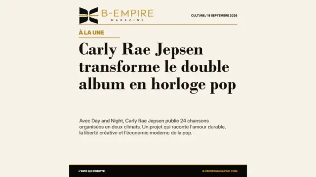 Carly Rae Jepsen transforme le double album en horloge pop