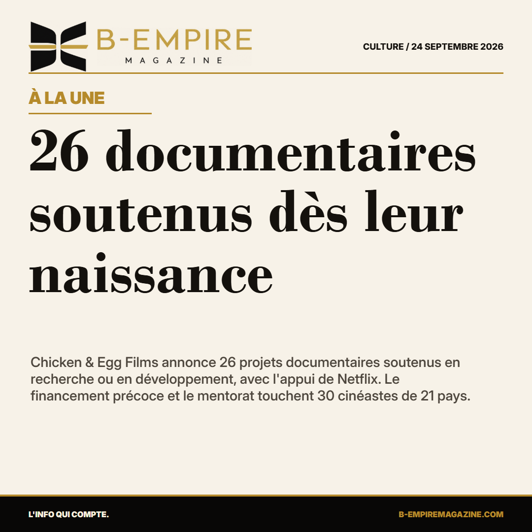 Documentaire : Chicken & Egg Films soutient 26 projets avant le tournage