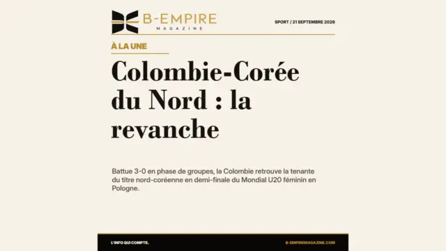 Mondial U20 féminin : la Colombie retrouve la Corée du Nord en demi-finale