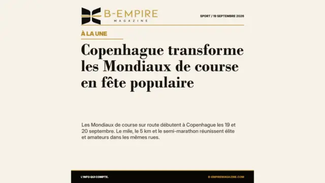 Copenhague transforme les Mondiaux de course en fête populaire