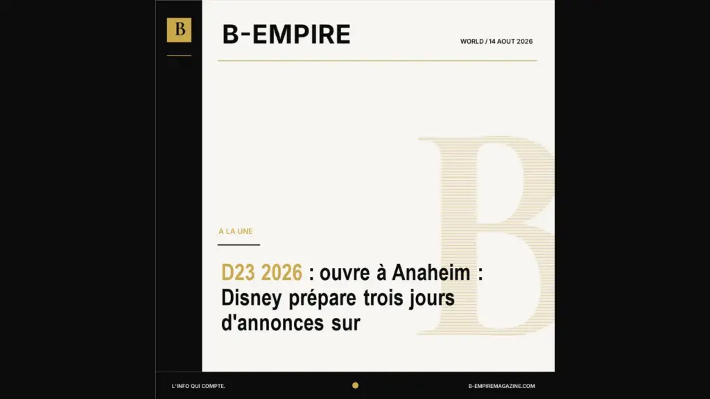 D23 2026 : ouvre à Anaheim : Disney prépare trois jours d'annonces sur