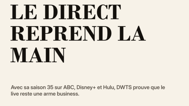Dancing with the Stars : le direct redevient une arme stratégique pour Disney
