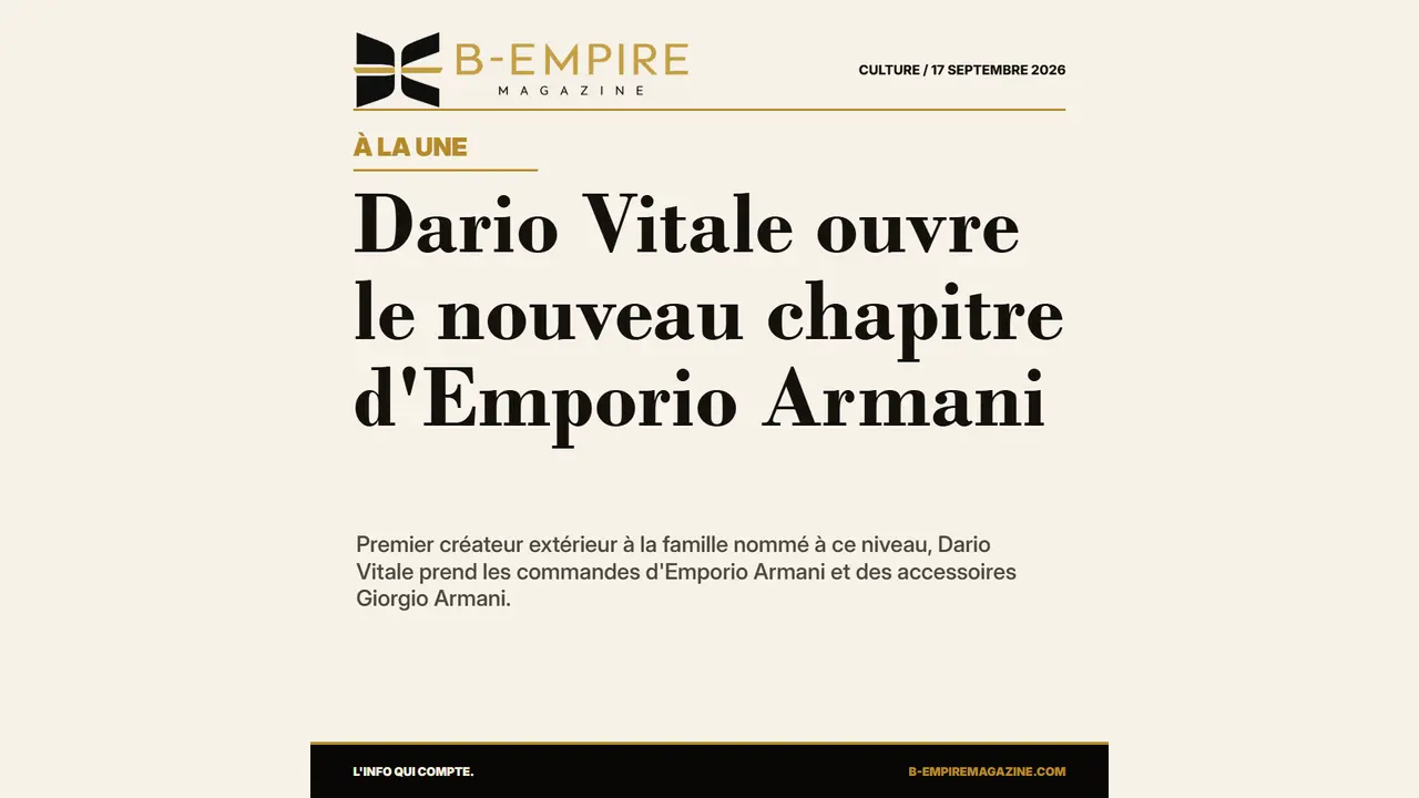 Dario Vitale ouvre le nouveau chapitre d'Emporio Armani