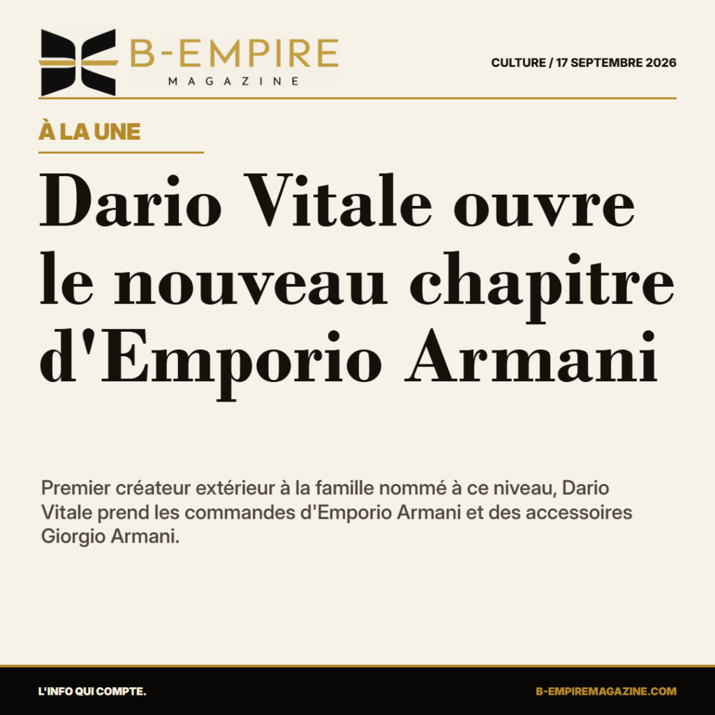Dario Vitale ouvre le nouveau chapitre d'Emporio Armani