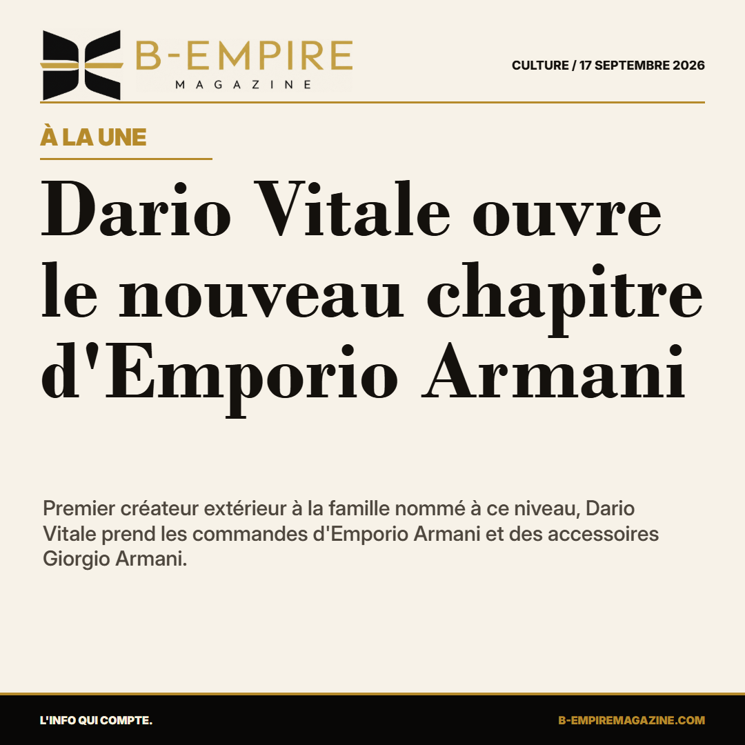 Dario Vitale ouvre le nouveau chapitre d'Emporio Armani