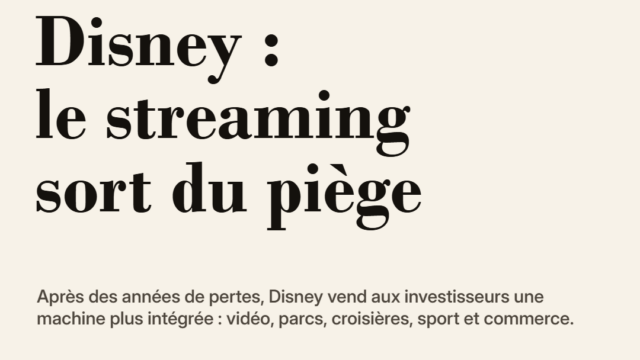 Disney+ rentable : le streaming devient la porte d’entrée d’un empire d’expériences