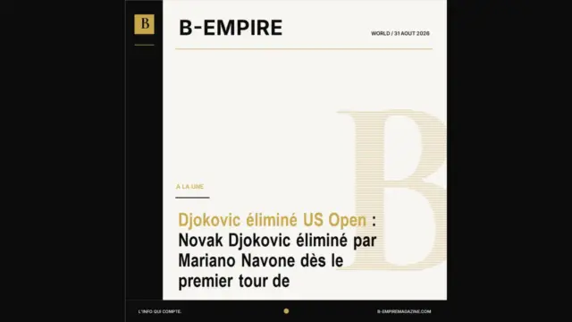 Djokovic éliminé US Open : Novak Djokovic éliminé par Mariano Navone dès le premier tour de