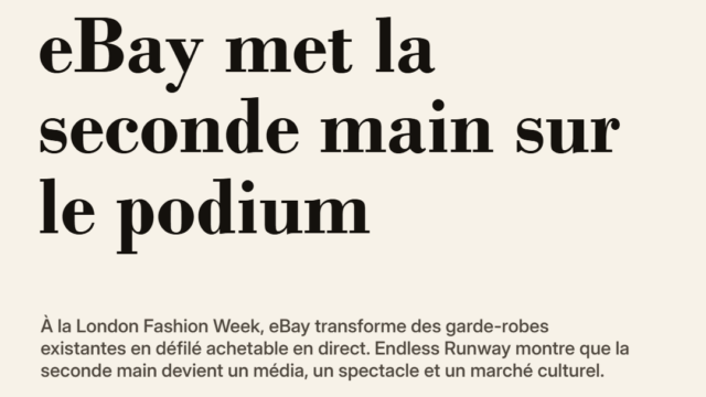 eBay met la seconde main sur le podium