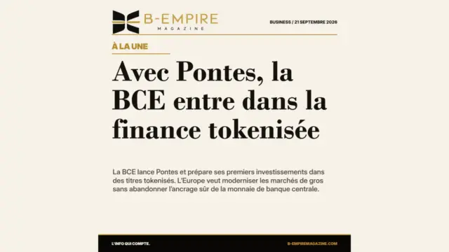 Avec Pontes, la BCE passe de l’observation à l’usage de la finance tokenisée