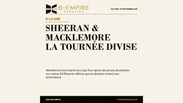 Ed Sheeran et Macklemore : la décision qui secoue les tournées mondiales