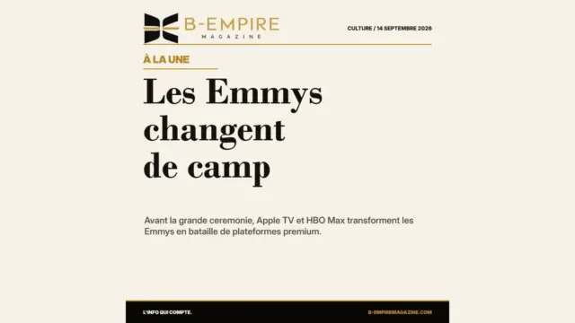 Emmys 2026 : Apple TV et HBO Max transforment la ceremonie en guerre du streaming premium