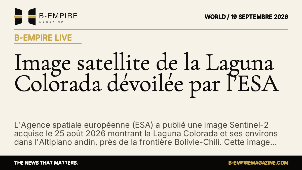 Image satellite de la Laguna Colorada dévoilée par l’ESA — B-Empire Live