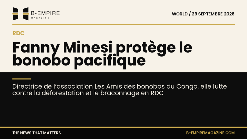 Portrait de Fanny Minesi, directrice de l'association Les Amis des bonobos du Congo, en forêt tropicale