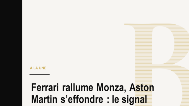 Ferrari rallume Monza, Aston Martin s’effondre : le signal qui secoue la F1