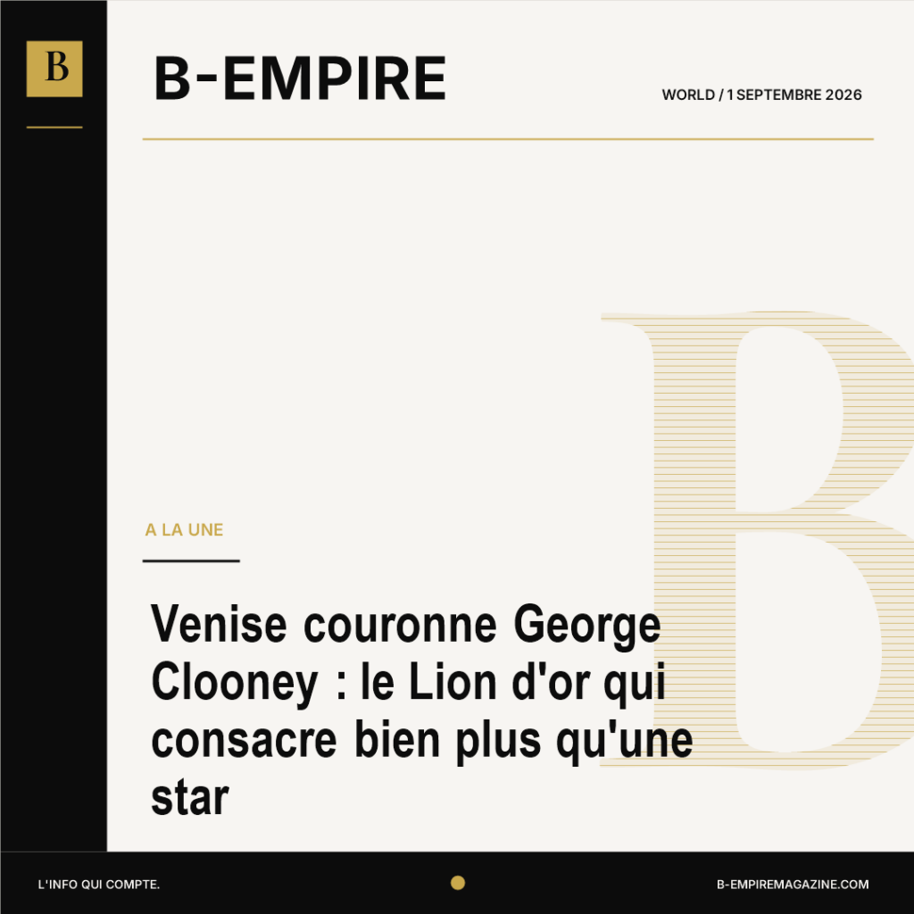 Venise couronne George Clooney : le Lion d'or qui consacre bien plus qu'une star