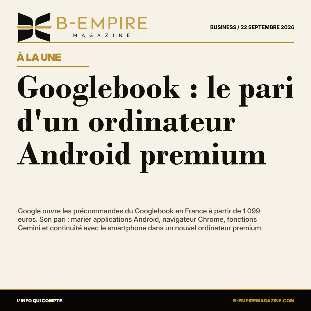 Avec Googlebook, Google veut faire de l'ordinateur le prolongement du téléphone Android
