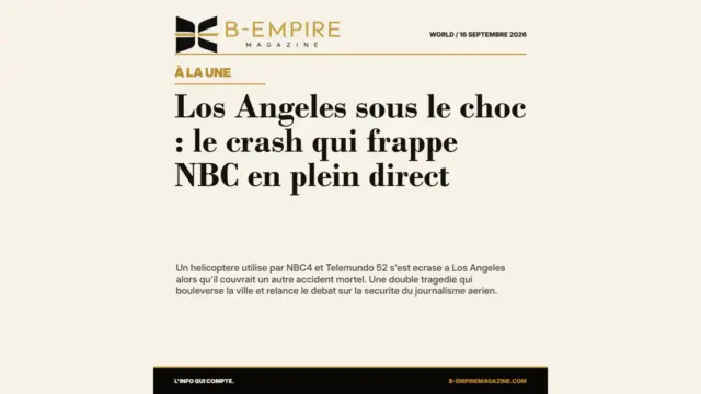 Los Angeles sous le choc : le crash qui frappe NBC en plein direct