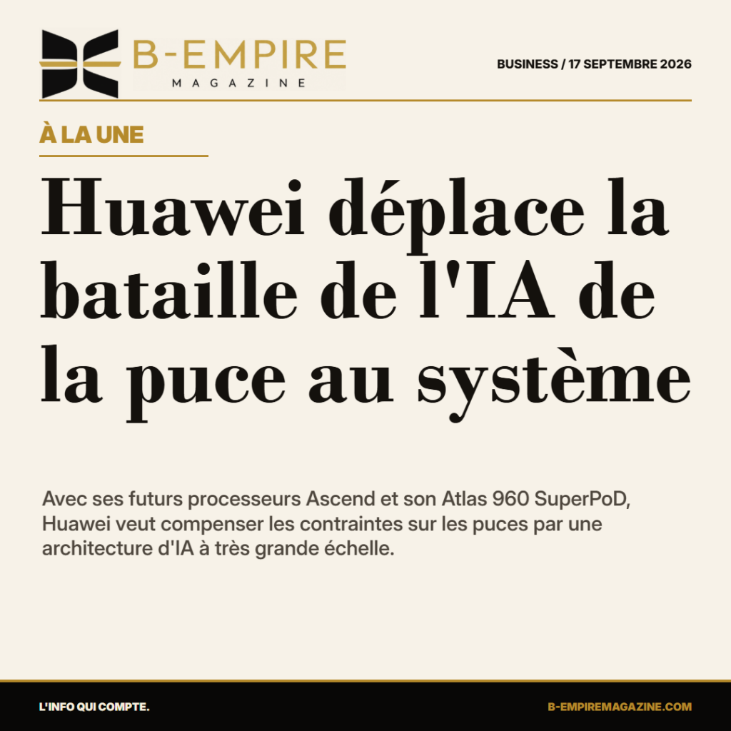 Huawei déplace la bataille de l'IA de la puce au système