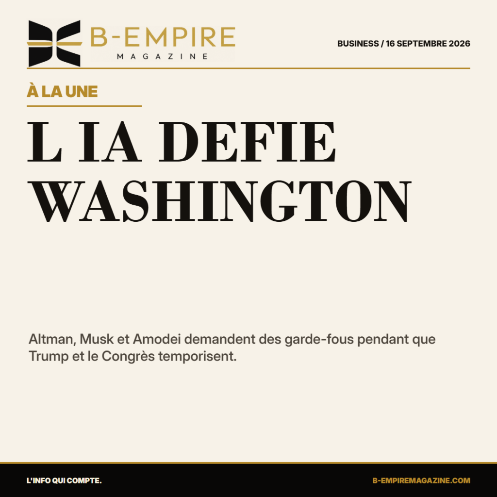 IA : les patrons de la tech appellent aux freins, Washington garde le pied sur l'accélérateur