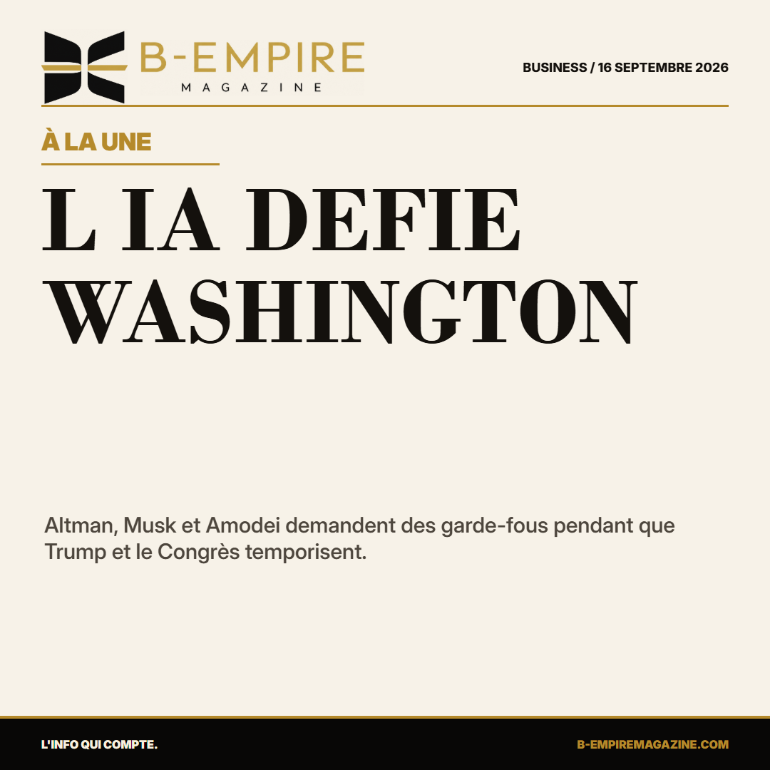 IA : les patrons de la tech appellent aux freins, Washington garde le pied sur l'accélérateur