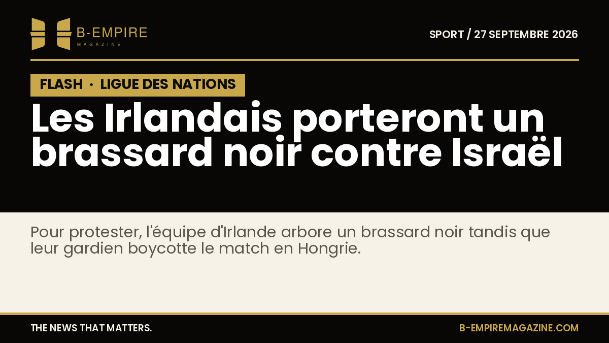 Photo d'une équipe de football portant un brassard noir lors d'un match