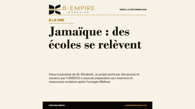 Jamaïque : la jeunesse aide les écoles à se relever après Melissa