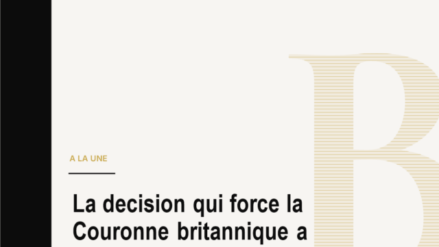 La decision qui force la Couronne britannique a regarder l'histoire en face