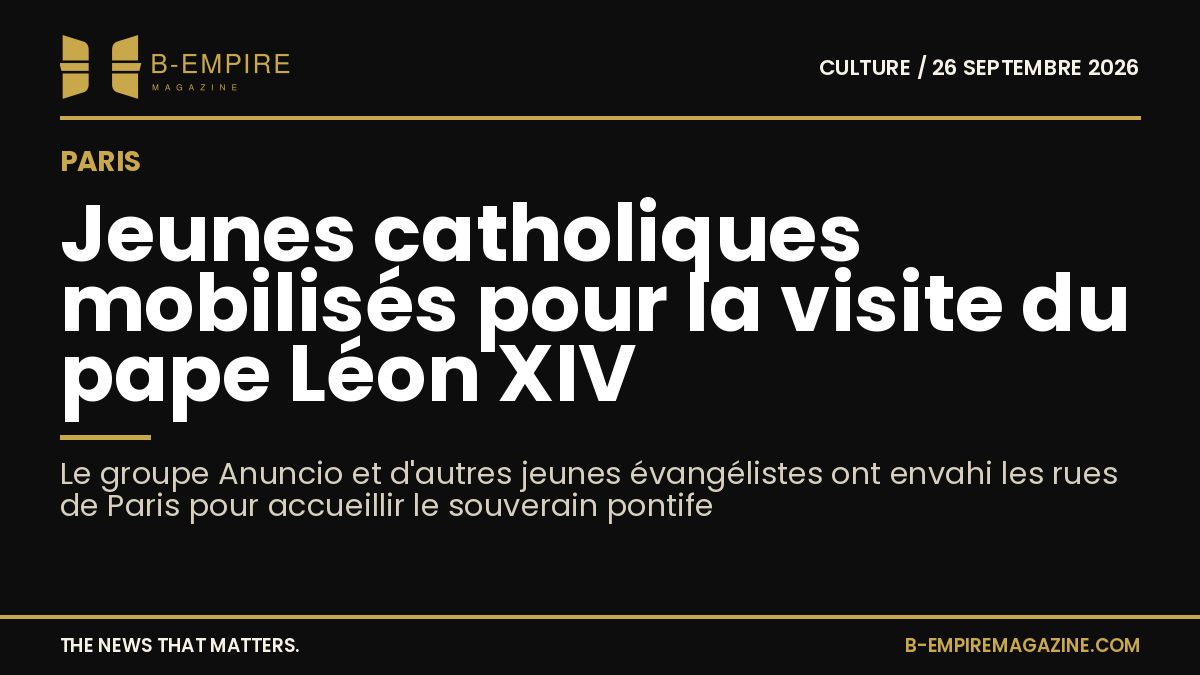 Jeunes catholiques dans les rues de Paris lors de la visite du pape Léon XIV, tenant des bibles et affichant des sourires d'espoir.