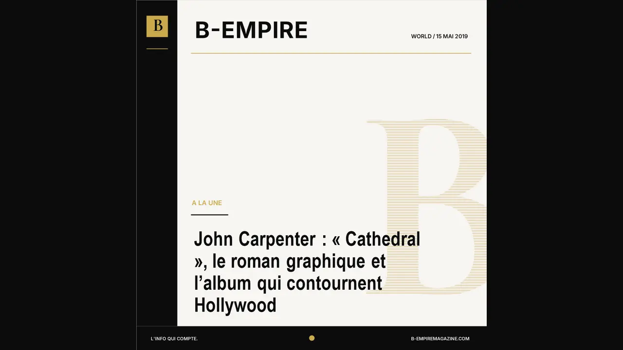 John Carpenter : « Cathedral », le roman graphique et l’album qui contournent Hollywood