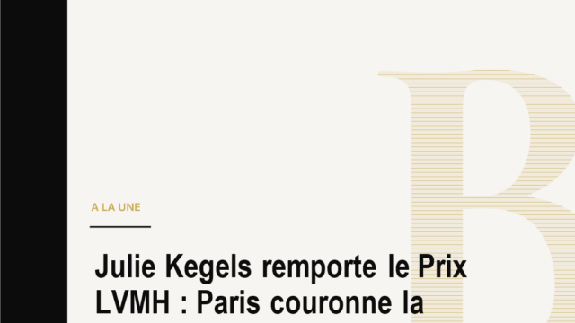 Julie Kegels remporte le Prix LVMH : Paris couronne la nouvelle force belge