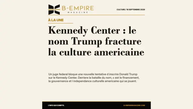 Kennedy Center : le nom Trump fracture la culture americaine