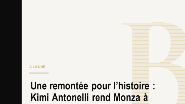 Une remontée pour l’histoire : Kimi Antonelli rend Monza à l’Italie après 60 ans