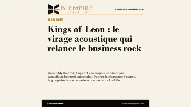 Kings of Leon : le virage acoustique qui relance le business rock
