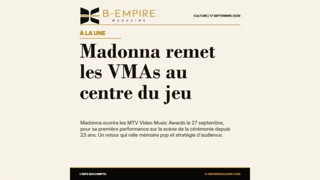 Madonna remet les VMAs au centre du jeu