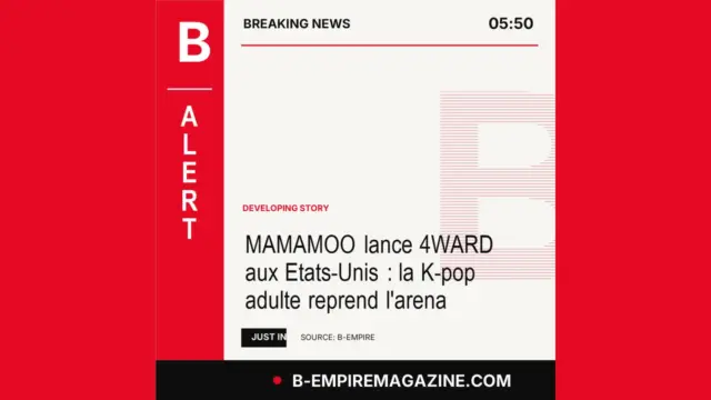 MAMAMOO lance 4WARD aux Etats-Unis : la K-pop adulte reprend l'arena