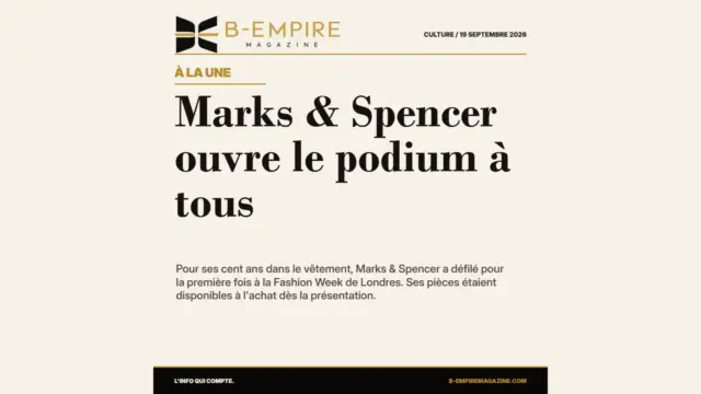 Marks & Spencer ouvre le podium à tous