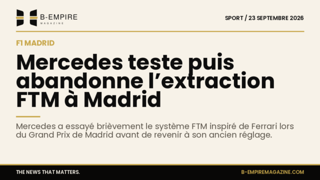 Visuel stylisé d’une monoplace de Formule 1 Mercedes avec un focus sur l’aérodynamique arrière.